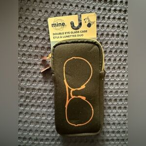 Mine Olive and Orange Double Eye Glass Case